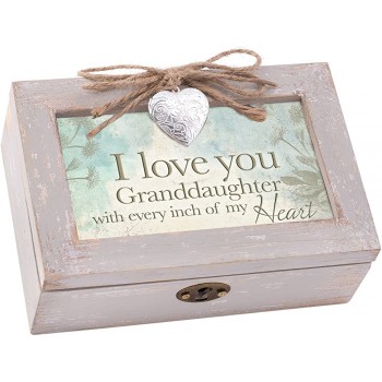 Cottage Garden Love You Granddaughter My Heart Petite Locket Distressed Natural Jewelry Music Box Plays Tune You are My Sunshine - BP00OQQ5N