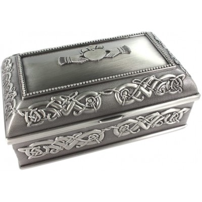 Mullingar Pewter Claddagh Irish Jewelry Box Medium - B803BWEES