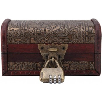 Wooden Jewelry Box Vintage European Style Classical Wooden Case Jewelry Storage Box Container Home Decoration #1: Password lock S - BXXULLUZ4