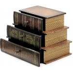 Bellaa 21093 Book Box with Drawers Decorative Storage Wooden Boxes 8 by 6 Inches - B7RSDOJOI