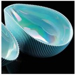YourMurano Decorative Glass Bowl in Light Blue Tones with a Shell Like Texture Plata - B23WCSJ0R