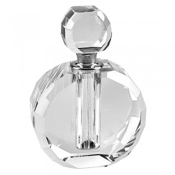Elegant and Modern Optical Crystal Decorative Perfume Bottle Zoe Round Perfume 4 Inches - BWF0XZVSS