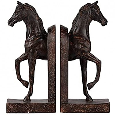 A&B Home Decorative Display Set of 2 Trotting Horse Bookends Decoration Library Office Home Décor Book Shelf Accent 11" inch - B1I6FTO5Z