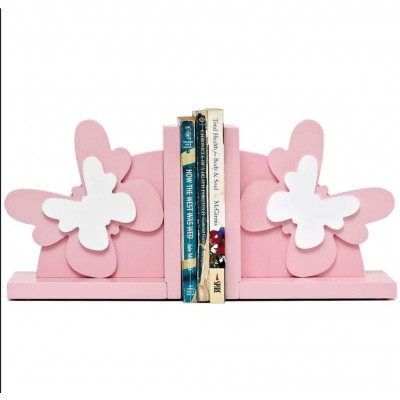 Bookends Bookends Decorative Butterfly Book Ends Bookend for Kid Book Display Desktop Organizer Adults Kids Gift Decor for Girls Room Decorative Color : Pink White - B4932HSKB