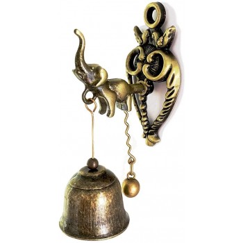Alnicov Vintage Elephant Bell Decorative,Shopkeeper Bells Dinner Bell Strong Adhesive Magnetic Bell for Garden Home Decoration - BJ5RNEY0G