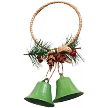 collectvoice Christmas Hanging Pendant Nice-Looking Interesting Cute Hanging Ornament Metal Bell Decorative Pendant for Home Christmas Hanging - BR8MBYL87