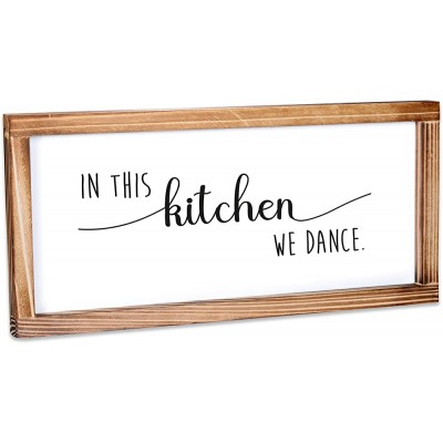 In This Kitchen We Dance Sign 8x17 Inch Dance Kitchen Sign Wall Decor Farmhouse Kitchen Sign We Dance in This Kitchen Sign This Kitchen is for Dancing Sign Kitchen Wall Decor Kitchen Dance Sign - BWB5YXJ61