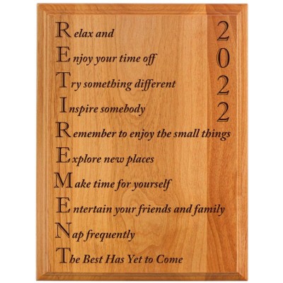ThisWear Retirement Gifts Women Men Retirement 2022 Retired Poem Retirement Gift Ideas Coworker 7x9 Oak Wood Engraved Plaque Wood - BTHZHB9HR