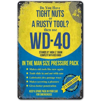 ZYPENG Room Man Cave Art Decorations Metal Sign Wall Decor Tin Signs Do You Have Tight Nuts Or A Rusty Tool Vintage Garage 8 x 12 inches - BWMTIV7PY