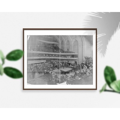 1908 photo Billiard Tournament at Orchestra Hall . Vintage Black & White Phot d6 - B376VD4KP