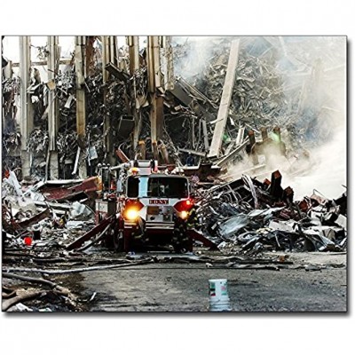 9 11 FDNY Fire Engine at WTC Ground Zero 8x10 Silver Halide Photo Print - B2NNJHFS7