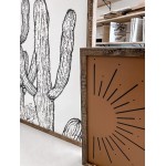 Cactus & Sunburst Desert Wall Decor | Wooden Wall Art | Southwest Artwork Set | Large Boho Wall Decor | Bohemian Home Decor | Trendy Wall Art - BBLD5HSZZ