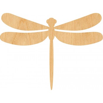 Dragonfly Laser Cut Out Wood Shape Craft Supply 4 Inch - BY5N8D06Z