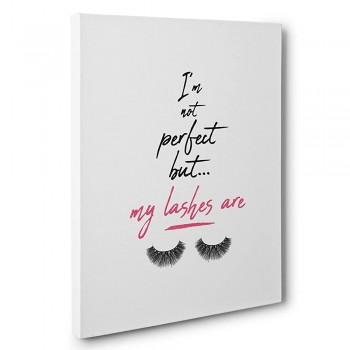 I'm Not Perfect But My Lashes Are Canvas Wall Art - BB8JHI8BJ