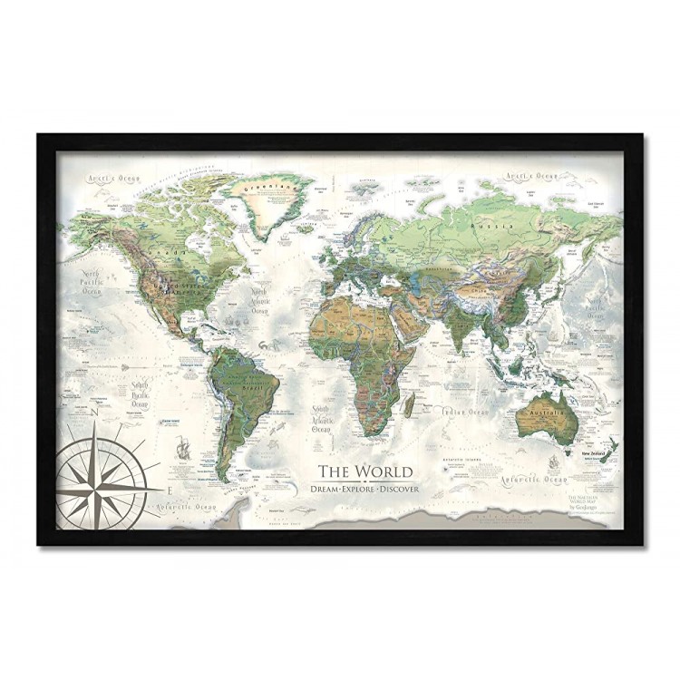 Push Pin World Map Personalized The Nautilus World Travel Map Created by a Professional Geographer - BRTUHLGIG