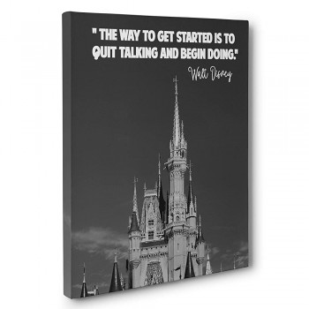 Walt Disney Motivational Quote Canvas Wall Art - B1WZROKAS