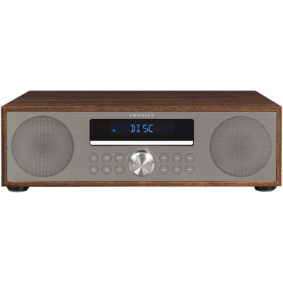 Crosley CR3501A-WA Fleetwood Bluetooth FM Clock Radio and CD Player Walnut - BU84UEI0C