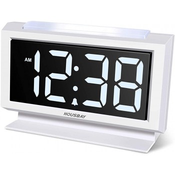 Housbay Digital Alarm Clocks for Bedrooms Handy Night Light Large Numbers with Display Dimmer Dual USB Chargers 12 24hr Outlets Powered Compact Clock for Nightstand Desk Shelf - BX7D2TLNP