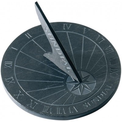 Esschert Design USA LS002 Round Slate Sundial - B70IIQ74Q