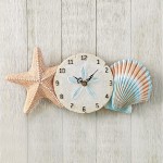 SuperiorTek Collections Etc Beachy Seashell Wall Clock - BR5100N5P