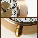 Bulaxxooo Mantle Clocks Vintage Distressed Gold Table Clock Mantel Clocks Silent Non-Ticking Antique Metal Desk Clock for Living Room Shelf - BLJB1ABQC