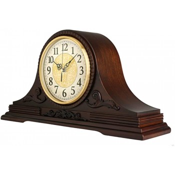 Mantel Clocks Wooden Decorative Fireplace Clock Living Room Solid Wood Table Clock Classic Retro Table Clock for Office Living Room Gifts - BOIRT8IDJ
