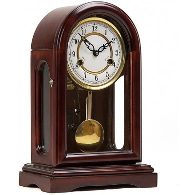 YUHUAWF Table Clock Metal Mechanical Desk Clock Old-Fashioned Timekeeping Pendulum Clock Desktop Home Study Hotel Desk Clock Decor Clocks - B7NFBTB92