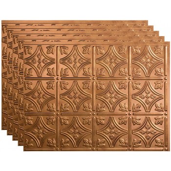 FASÄDE Traditional Style Pattern 1 Decorative Vinyl 18in x 24in Backsplash Panel in Antique Bronze 5 Pack - BEWLQCE1Y