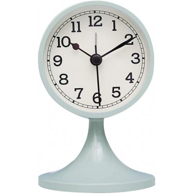 Danse Jupe 3" Alarm Clock Round Quartz Analog Desk Clock Vintage Silent Non Ticking Battery Operated for Bedroom Cyan - BHB6T6WEK