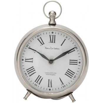 Deco 79 40681 Well-Made Metal Table Clock 6" W x 7" H - BNOHZDTYL