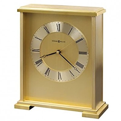Howard Miller Exton Table Clock 645-569 – Brass Finish with Quartz Movement - BHHDDPKNN