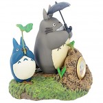Studio Ghibli via Bluefin Benelic [Totoro Dondoko Dance] Desk Clock My Neighbor Totoro Official Studio Ghibli Merchandise Gray 4 inches - B4M6SBOK6