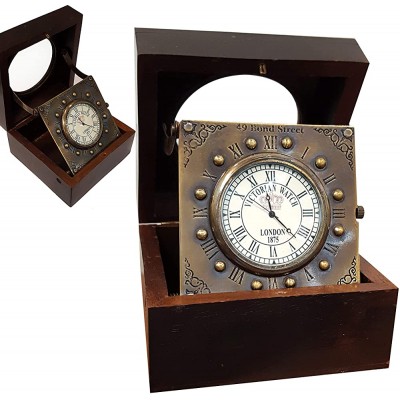 Vintage Titanic Wooden Clock Marine Home Decorative Handmade Article Brass Desk Clock Antique Gift Item - B80HBIVW5