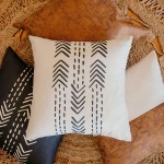 WILDIVORY Decorative Throw Pillow Covers for Couch Boho Pillow Covers 18x18 Set of 4 Modern Farmhouse Pillow Covers for Living Room Bed Boho Decor Boho Throw Pillows Faux Leather Pillow Covers - BNVLK0537