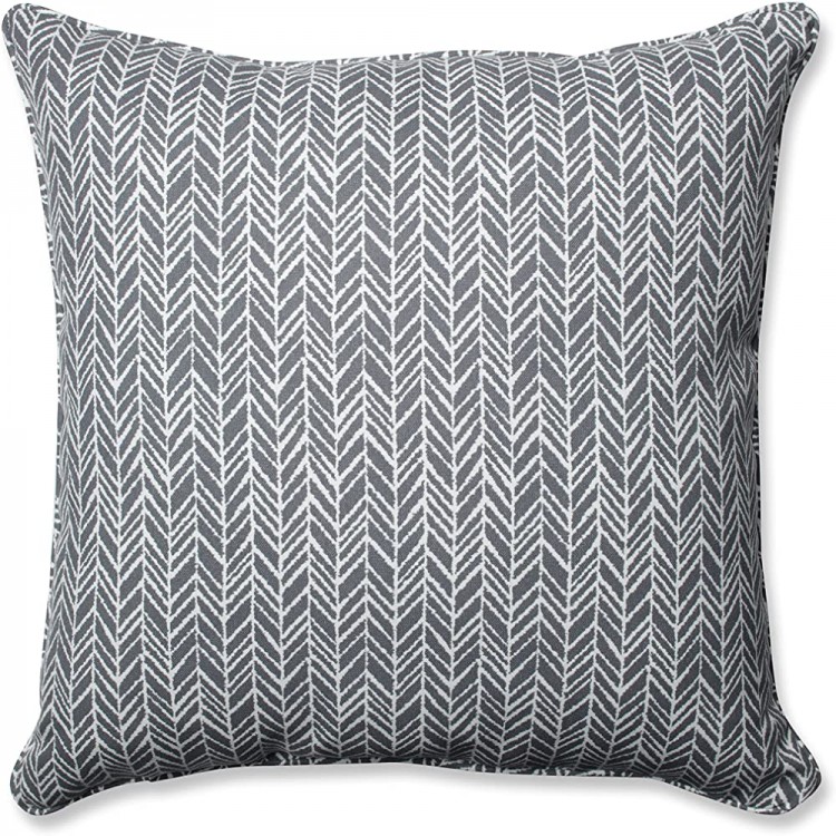 Pillow Perfect 609966 Outdoor Indoor Herringbone Slate Floor Pillow 25 x 25 Gray 2 Pack - BQVSD6GVT