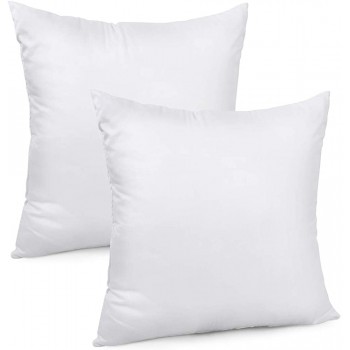 CABAX Premium Square Sham Stuffer Hypo-Allergenic Poly Pillow Form Insert White 18" L x 18" W 2 Pack - BWWCJOZCR