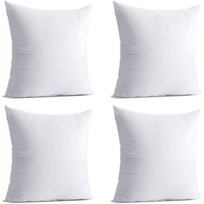 Calibrate Timing 22 x 22 Pillow Inserts Set of 4 Hypoallergenic Polyester Square Cushion Pillow Filler Decorative Throw Pillows Stuffer - B4AJ761WS