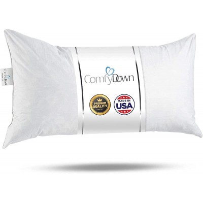 ComfyDown 95% Feather 5% Down 16 X 34 Rectangle Decorative Pillow Insert Sham Stuffer Made in USA - BI976CYHK