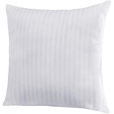 EvZ Homie Premium Stuffer Pillow Insert Sham Square Form Polyester 20" L X 20" W Standard White Striped for 20" Covers - BN8XNOQ5L