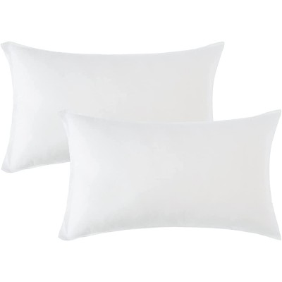 MIULEE Set of 2 Throw Pillow Inserts Hypoallergenic Stuffer Pillow Inserts Decorative Rectangle Premium Sham Pillow Forms for Sofa Couch Bed 12x20 Inch - B37FFVT6P