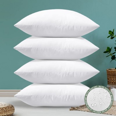 OTOSTAR 4 Pack Premium Waterproof Pillows Inserts 18 x 18 Outdoor Decorative Throw Pillow Inserts Soft Fluffy Plump Cushion Inserts for Patio Garden Bench Farmhouse Sofa Couch Bed White - B62O61CQ7
