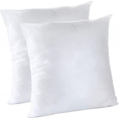 Throw Pillow Inserts 18 x 18 Inches Decorative Pillows Inserts Set of 2 Premium Hypoallergenic Couch Pillows Throw Pillows for Couch Bed Sofa White - BMGPUQ5B7