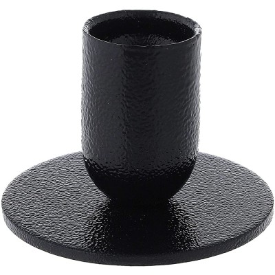 Candle Holder in Rough Black Iron h 4.5 cm - B4KED14W3