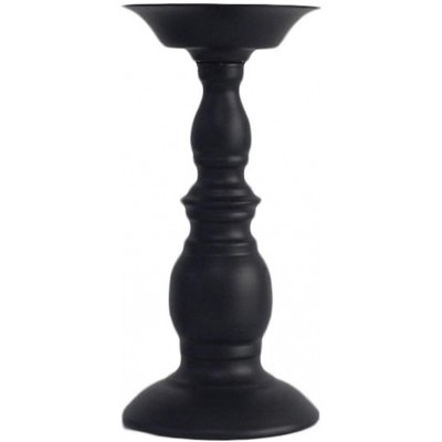 Liveinu Taper Candle Holder Table Cylindrical Candlestick Holders Candlelight Stand Centerpiece Elegant Decoration Piece for Table Large Black - BWRYI4N1H