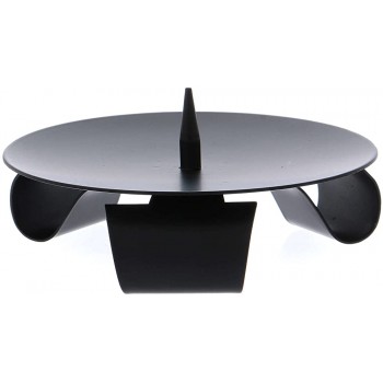 Modern Candle Holder in Black Iron with jag - B4F8I8O4L