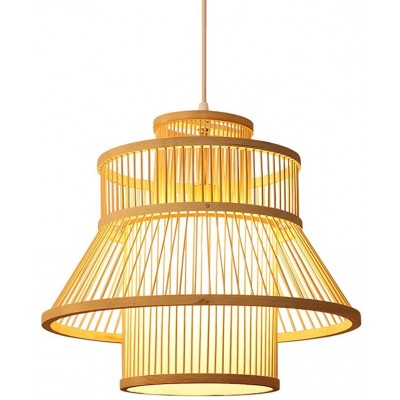 Demeanor LED Chandeliers Japanese Style Small Handmade Bamboo Hanging Light Natural Wicker Rattan Ceiling Pendant Lamp Bamboo Lampshade for Restaurant and Hotel Home Lighting Fixtures - BO60OEMPU