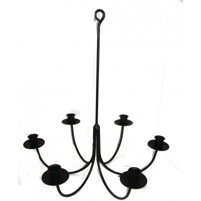 Wrought Iron 6 Arm Candle Chandelier - BG37B8T8H