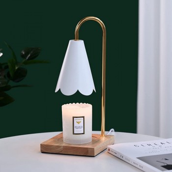Candle Warmer Lamp Large White for Scented Candles with Dimmable Switch No Flame Electric Candle Warmer Top-Down Candle Melting for Home Décor 2 Bulbs - BV25AP56B