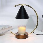 Candle Warmer Lamp Wax Melting Scented Candle Burner Lamp Stand Adjustable Melter Candle Light for Home Gift Aromatherapy SPA Kitchen Black - BMHM9B6R6