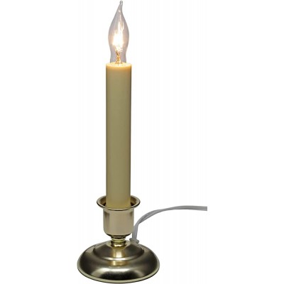 Cape Cod Electric Window Candle with Steady Lighting- Brass Finish - B7ECMVRI0